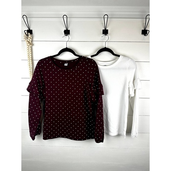 Pre-Loved Old Navy long ruffle sleeve detail BUNDLE S/M - Picture 1 of 9